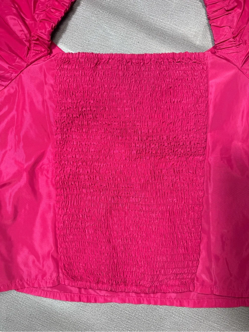 NWT New LOFT Taffeta Puff Sleeve Sweetheart Top In Melrose Pink Size 14